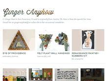 Tablet Screenshot of gingeranyhow.com